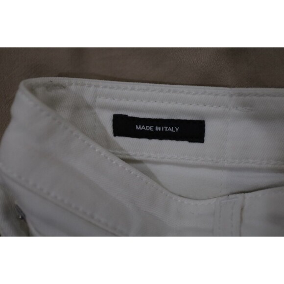R13 Womens Size 25 Kick Crop Jeans Distressed Garret White Italy Denim Luxury - Picture 6 of 14